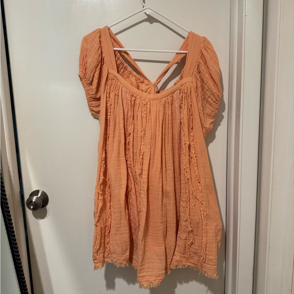 Free People Apricot Blouse